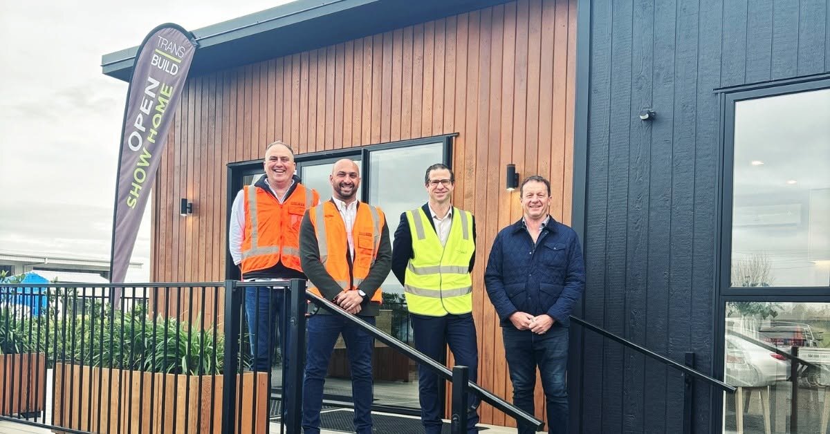 The Transbuild team outside a show home